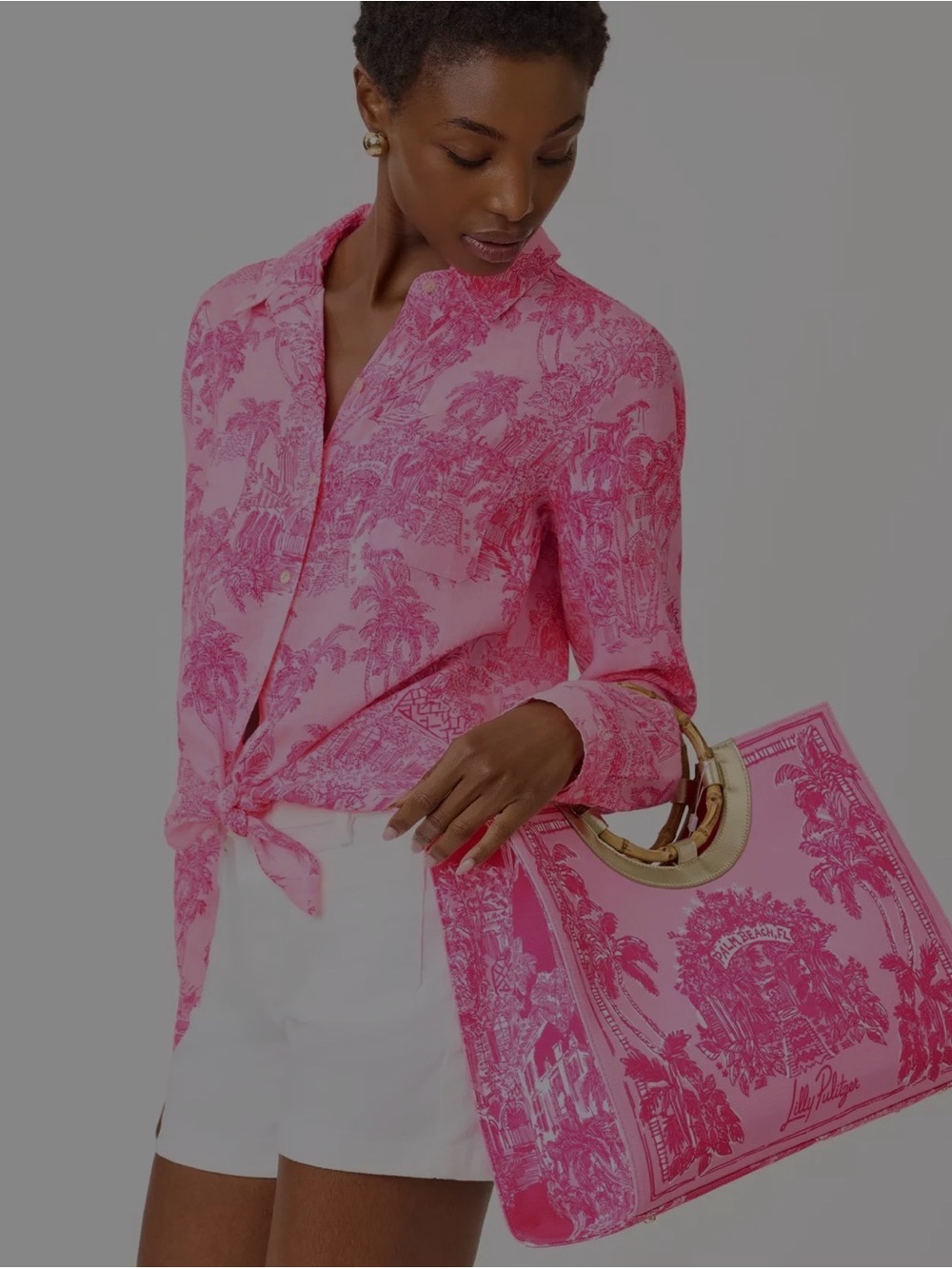 Lilly Pulitzer Iconic 65th Anniv. Tote with Bamboo Rings-Sold Out everywhere!!! - Picture 6 of 6